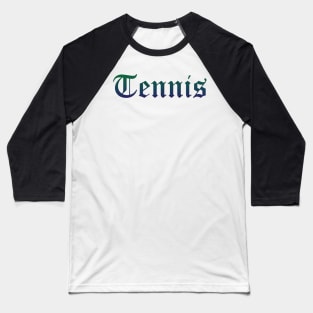 Tennis Gradient Text Baseball T-Shirt